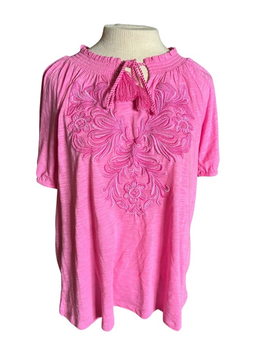Style & Co. Tops - Embroidered Tassel Peasant Top - Women